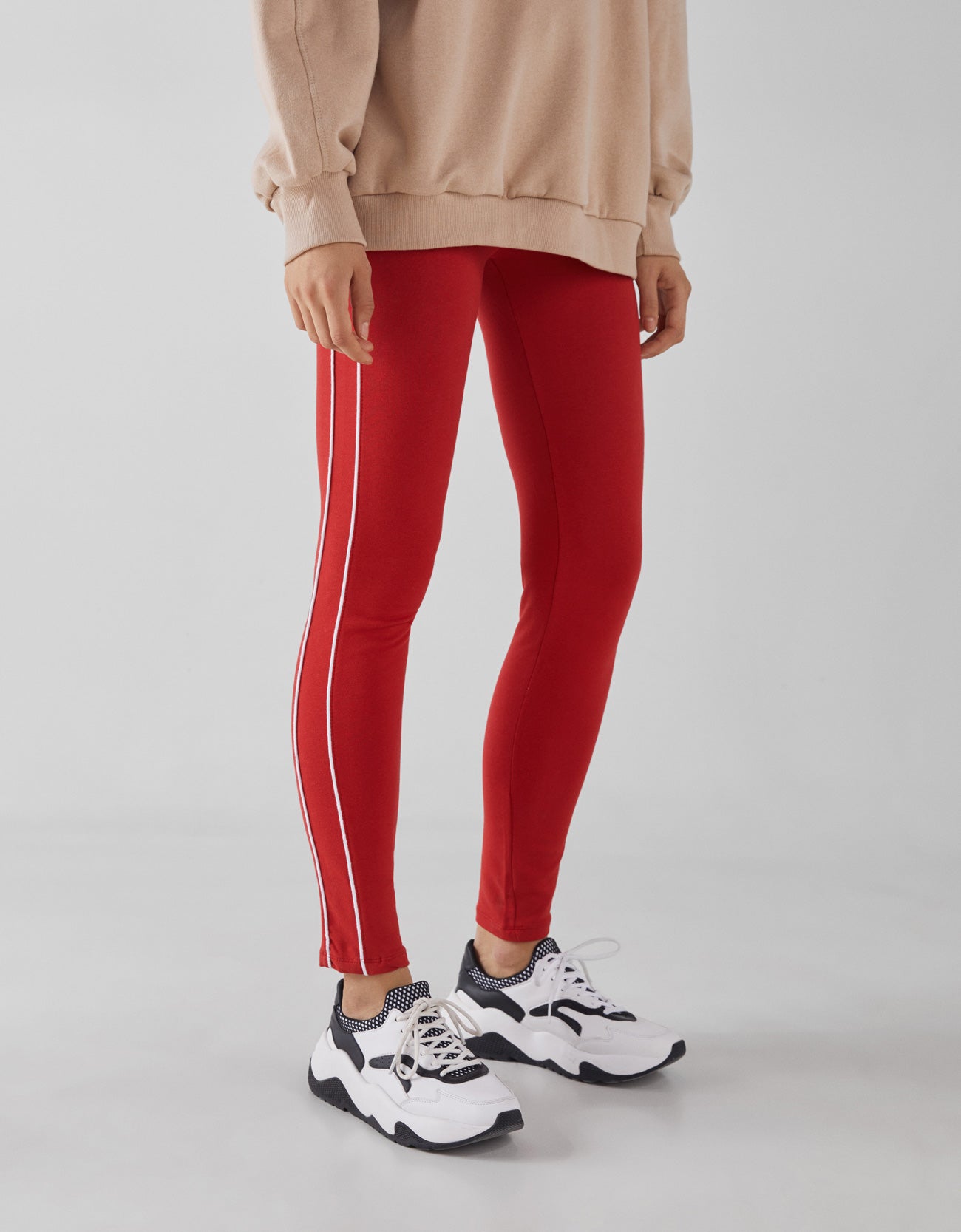 Mystic Side Stripes Plush Leggings orangejeansco