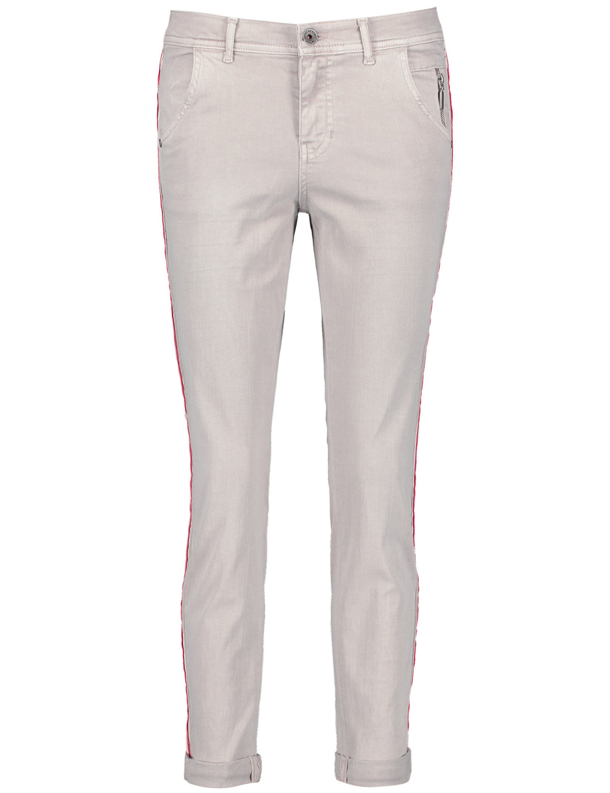 Boyfriend Fit Jeans with Side Stripes