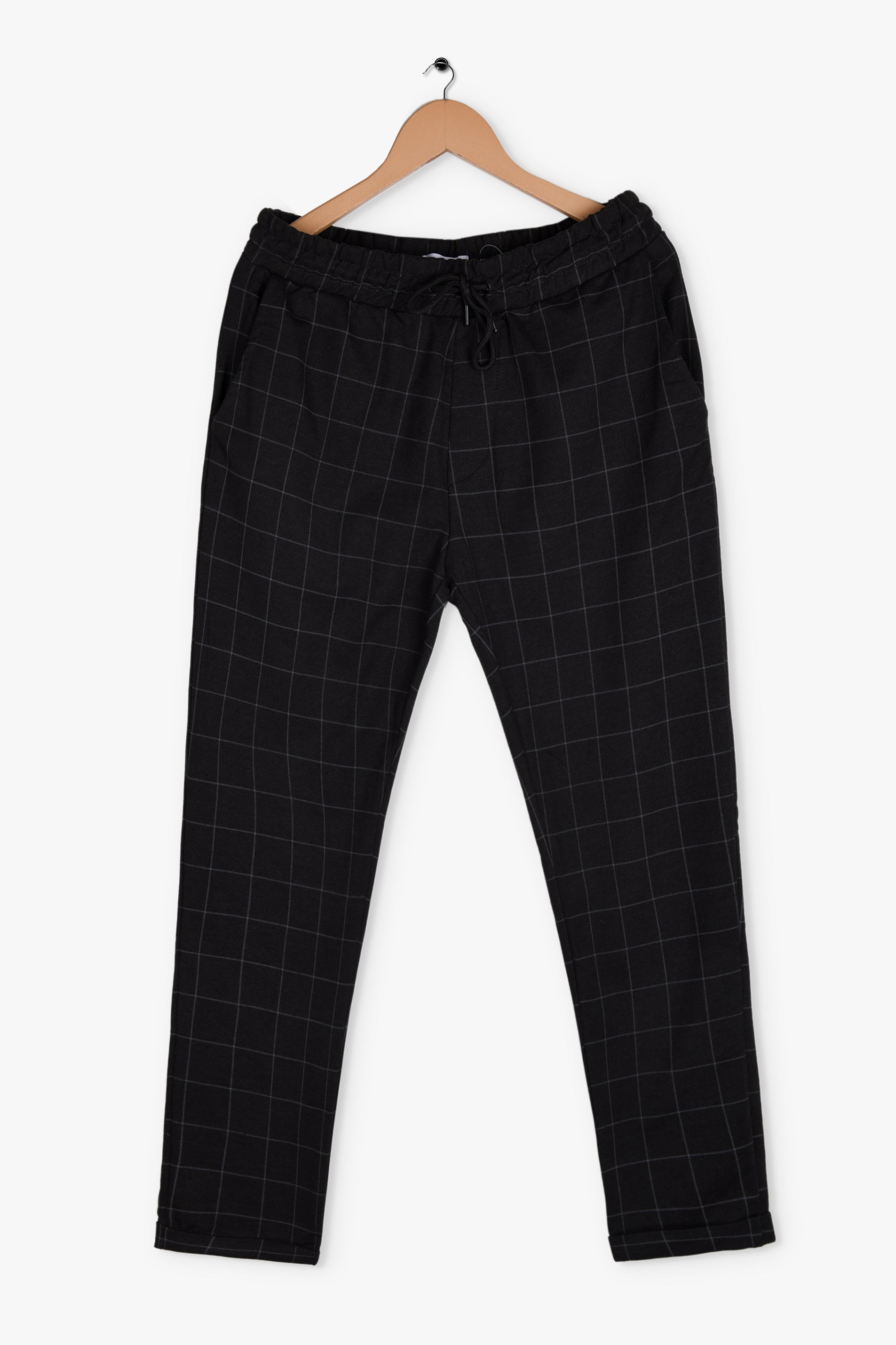 【BAON】Penkey Banding Bear Patch Brushed Jogger Pants Cotton jogger trousers with elastic band and drawstring