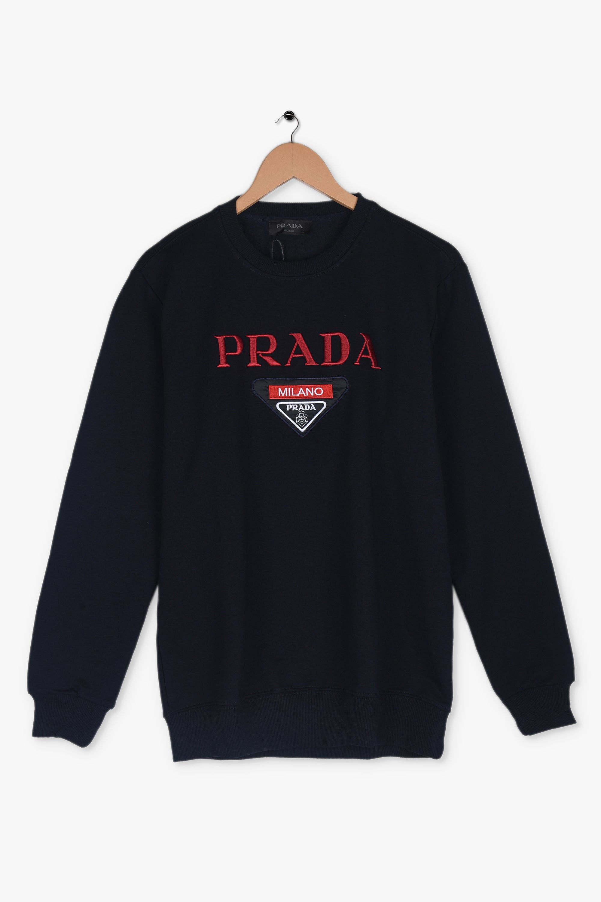 PRADA Embroidered Logo SWEATSHIRT