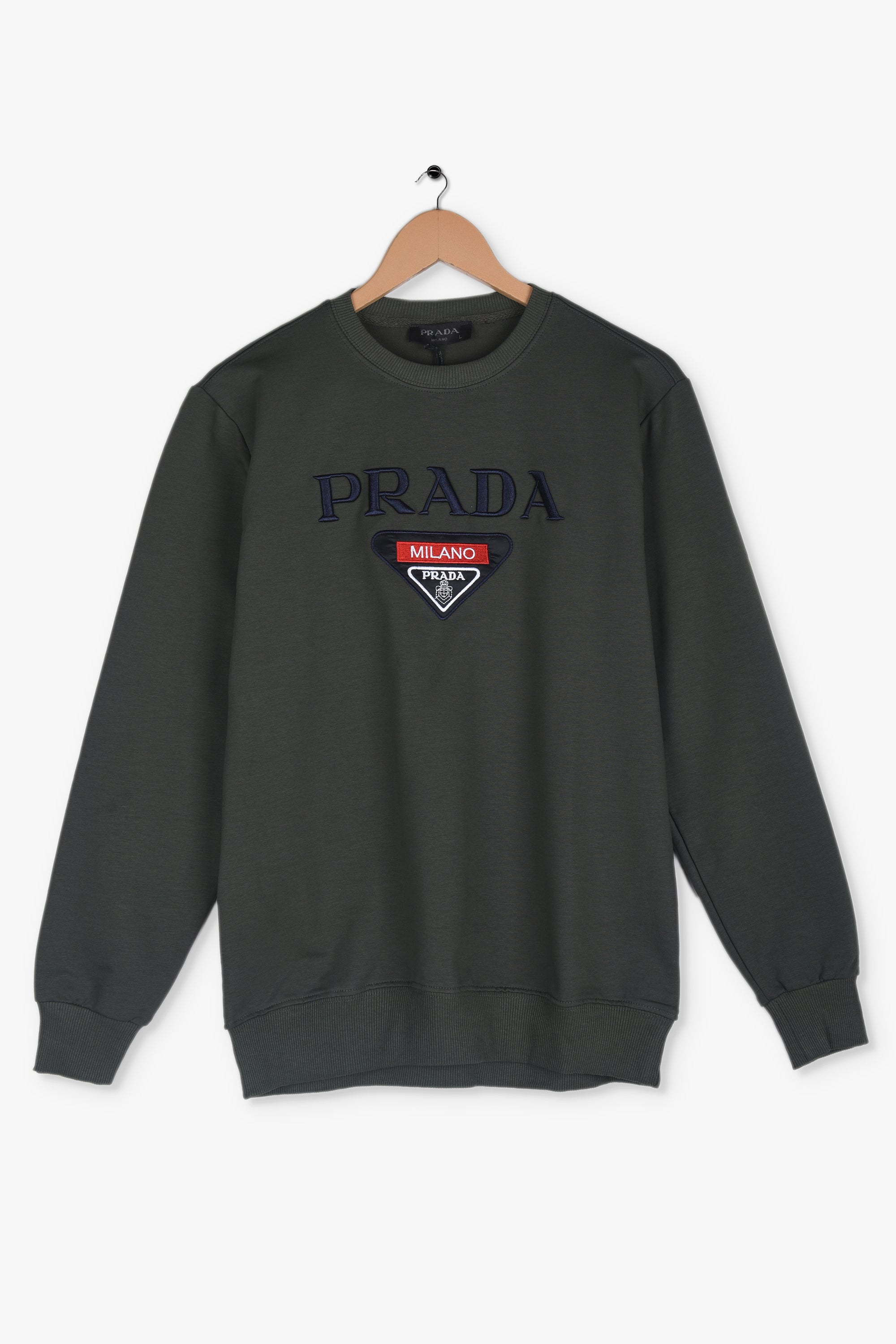 PRADA Embroidered Logo SWEATSHIRT