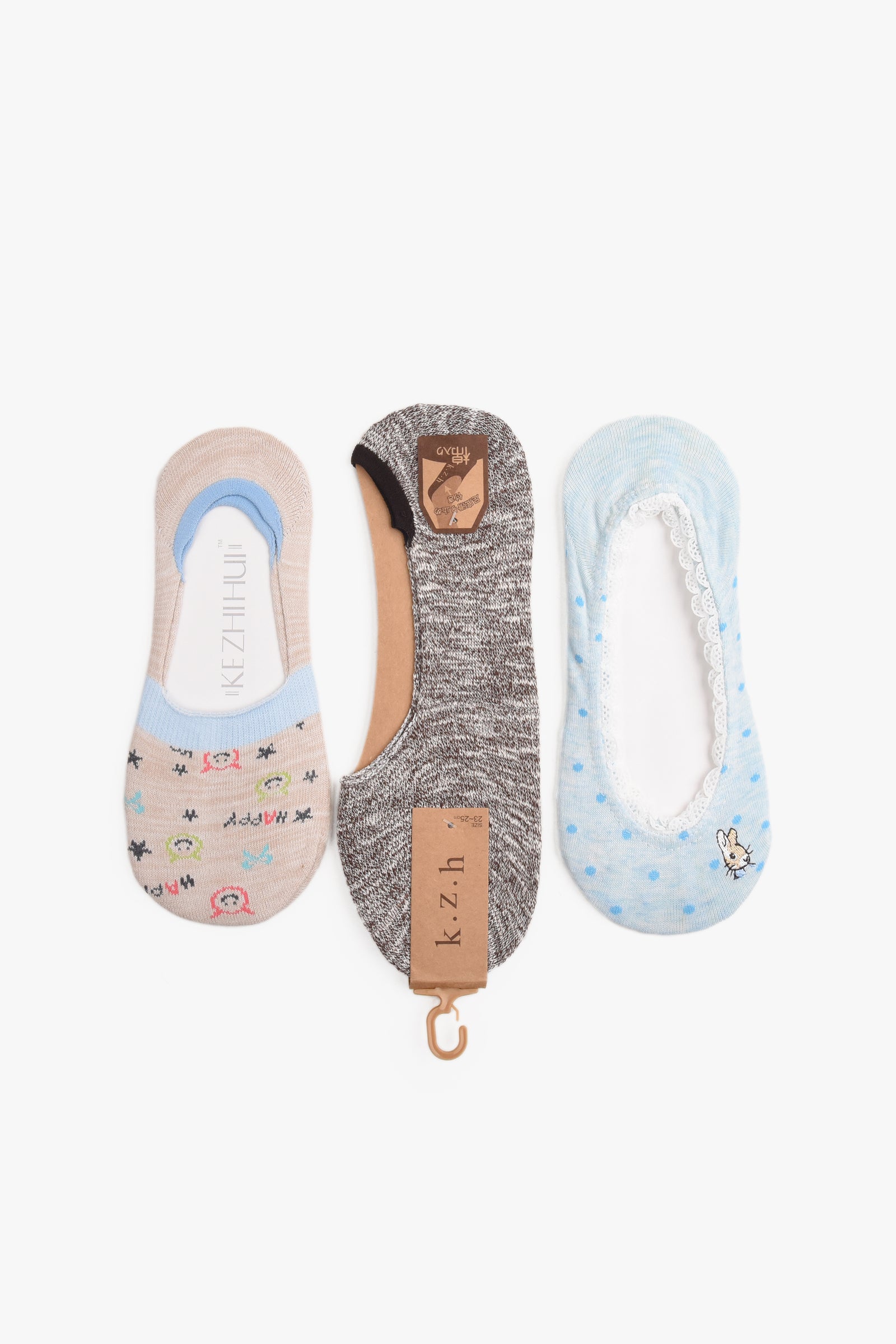 Every Day Essential No Show Socks (3 Pairs)