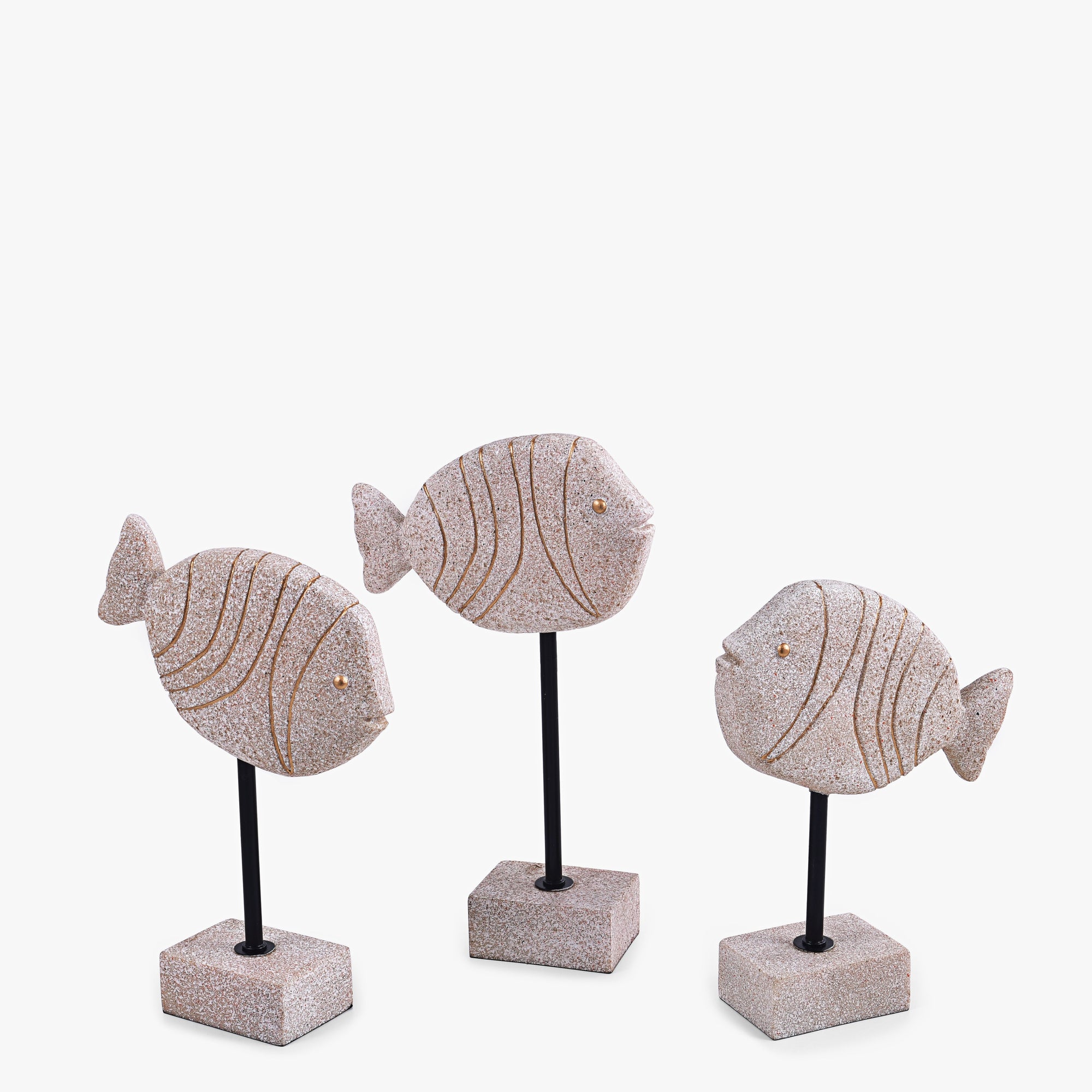 GLIDE OF TRI FISH SCULPTURE