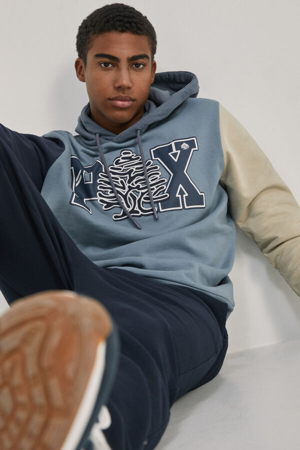 TREE COLOR BLOCK VARSITY HOODIE