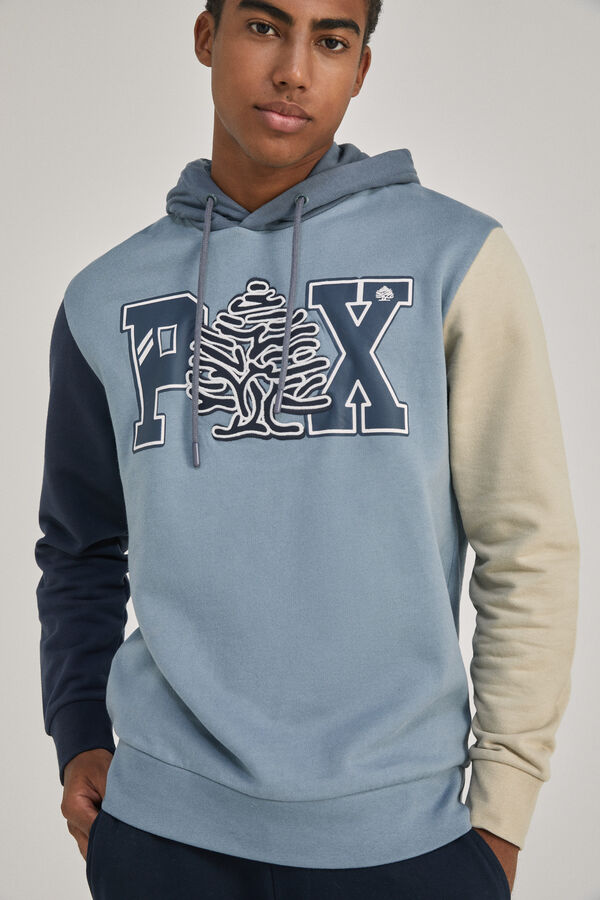 TREE COLOR BLOCK VARSITY HOODIE