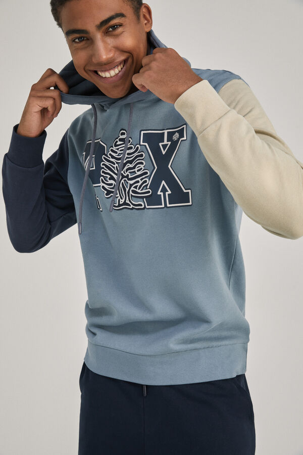 TREE COLOR BLOCK VARSITY HOODIE