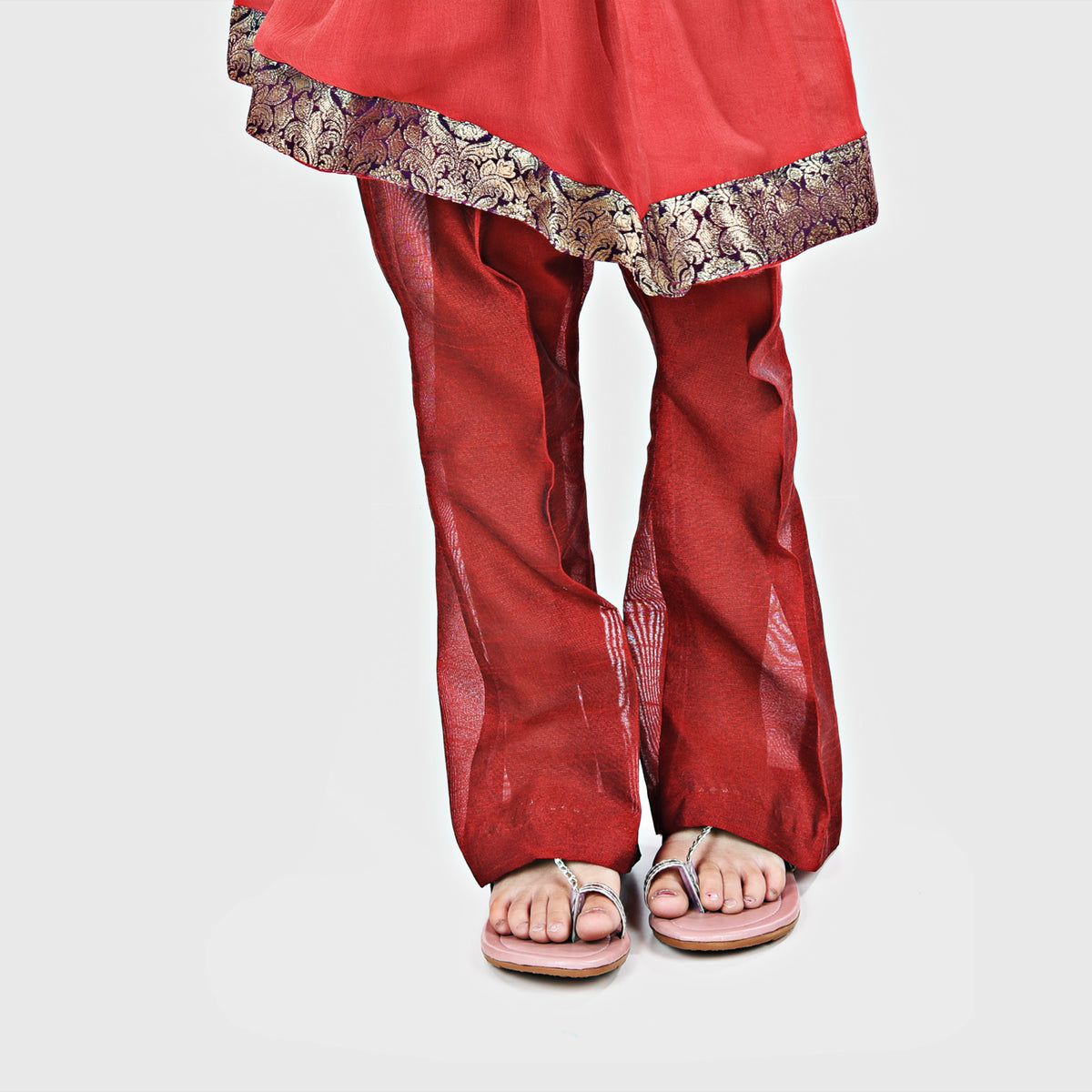 CARMINE BLUSH EMBELLISHED DRESS