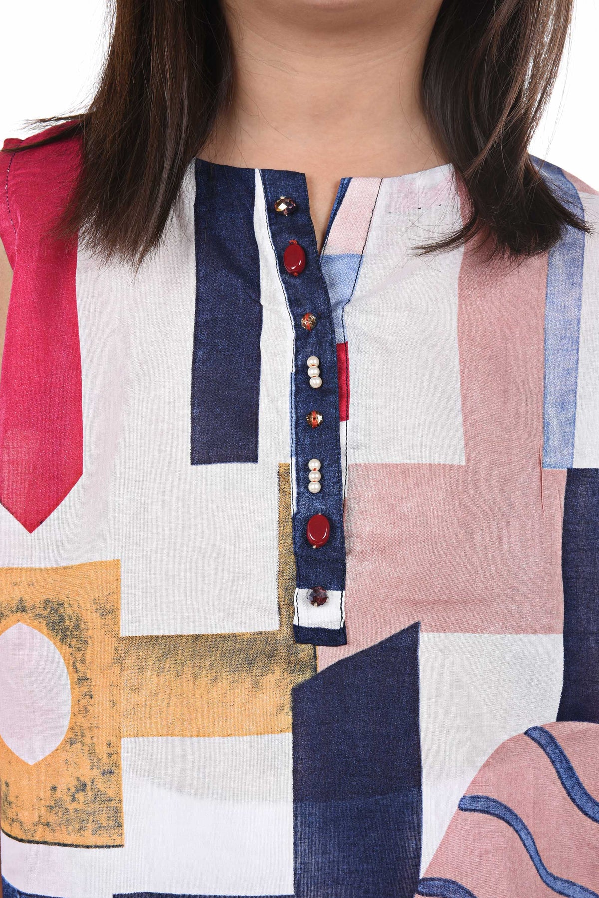 DIVERSE PASTELS SLEEVELESS SHIRT