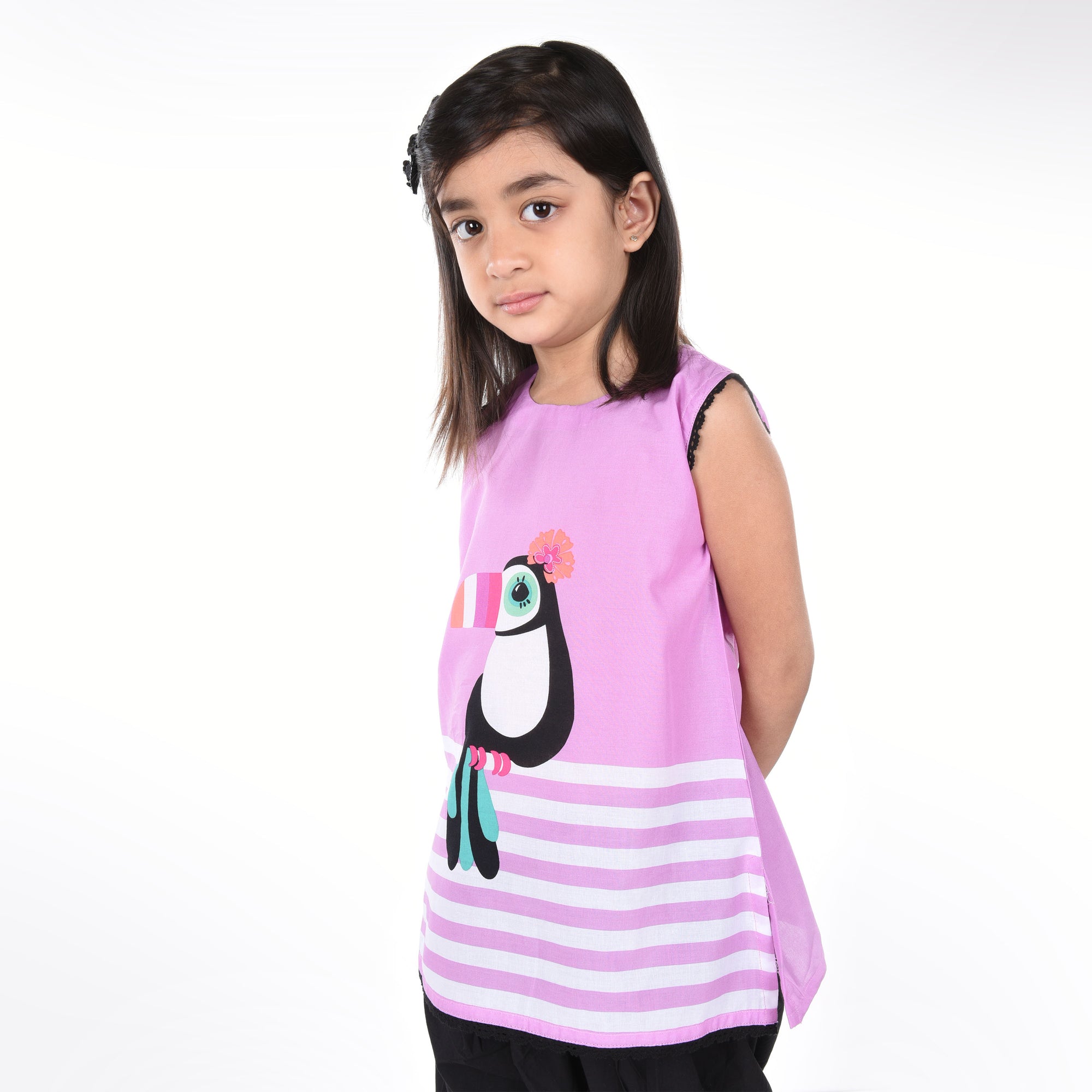 MOCKINGBIRD ORCHID SLEEVELESS SHIRT